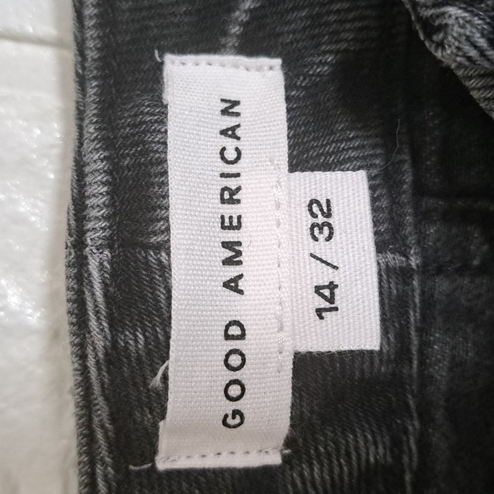 Good American Good Classic High-Rise Jeans Black Wash 14 - Picture 7 of 12